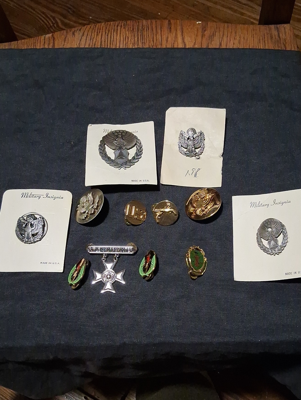 Military Lapel & Hat Pins 12pcs.